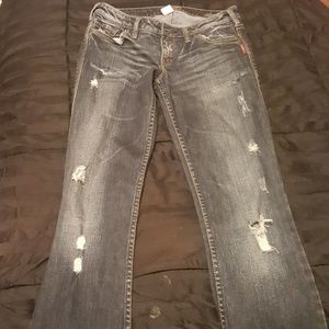 distressed silver jeans